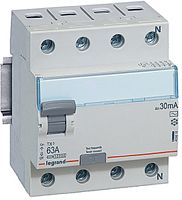 Выключатель дифференциального тока УЗО Legrand TX3 4п 40А 30мА 10,0кА тип AC картинка